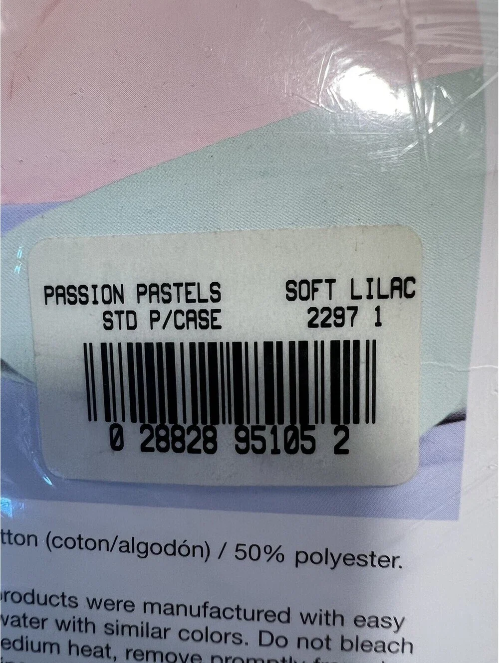 Passion Pastels 2 Standard Pillow Cases Purple Satin Edge New 180 Thread CT
